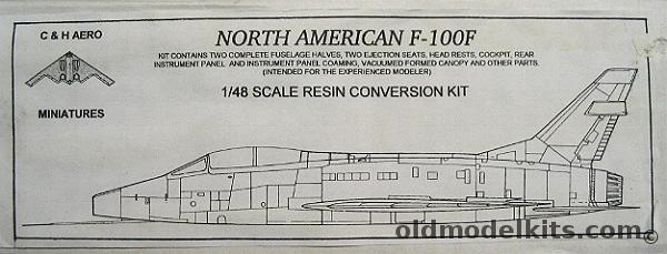 C&H 1/48 North American F-100F Conversion - With Decals and Monogram Base Kit plastic model kit